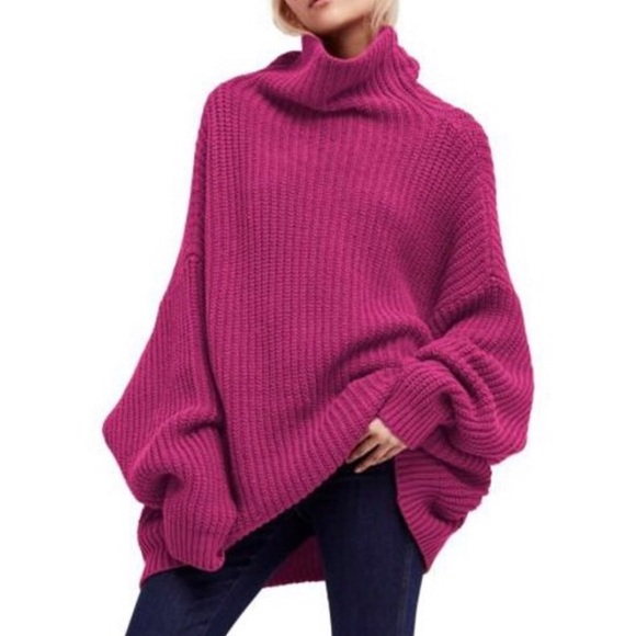 Free People Sweaters - Free People pink oversized chunky knit sweater